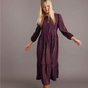 COPY - Marine Layer Alice Midi-dress in Lurex Multi Stripe